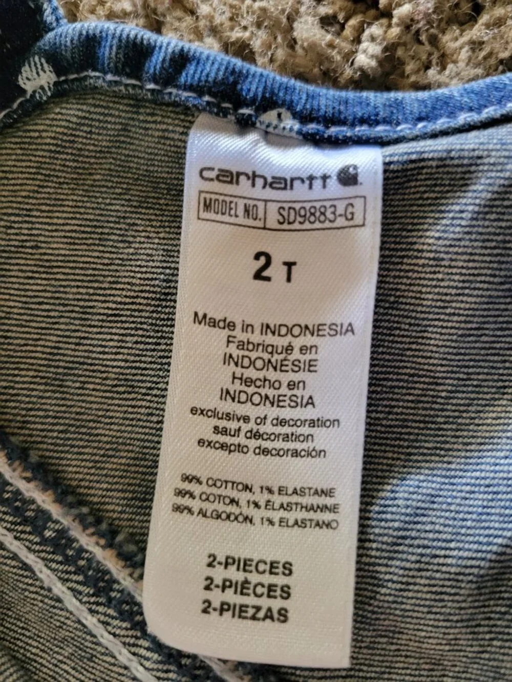Carhartt Girls Denim Overalls